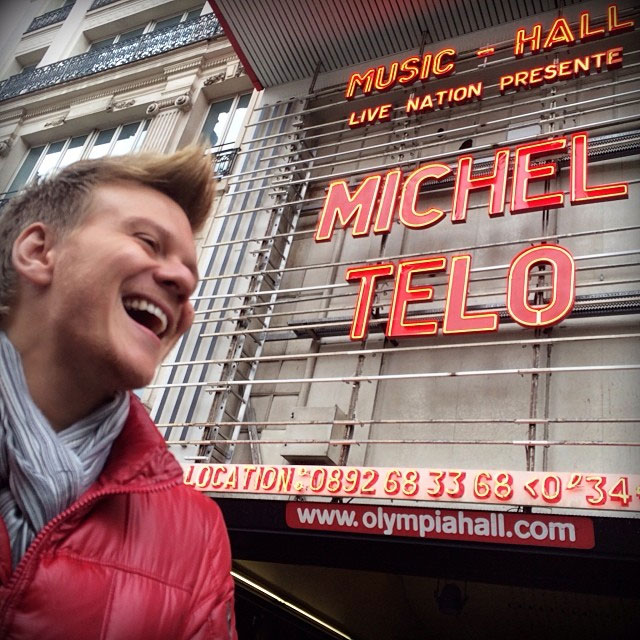 Michel Teló vibra por cantar no Olympia Hall, em Paris