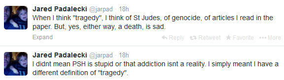 Jared Padalecki diz que morte de Philip Seymour Hoffman foi uma ‘estupidez’