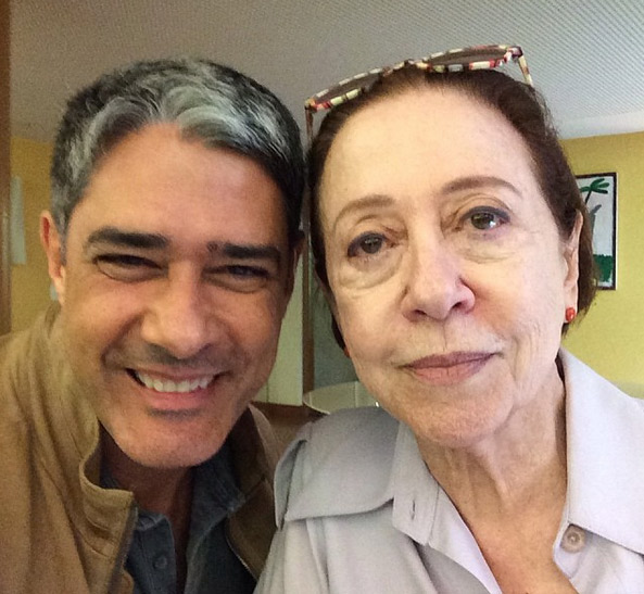 William Bonner encontra Fernanda Montenegro na Globo