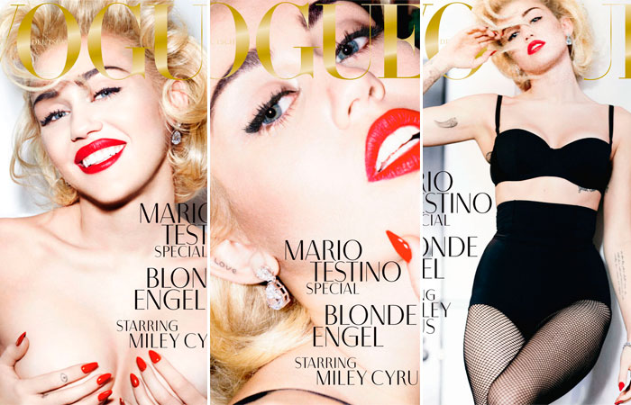  Miley Cyrus vira Marylin Monroe para ensaio da Vogue alemã