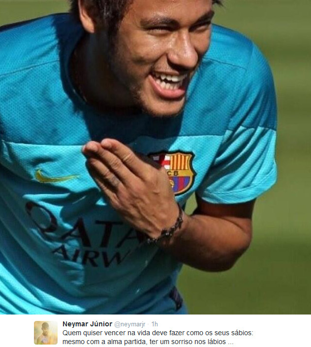 Neymar dá a entender que está com a “alma partida”