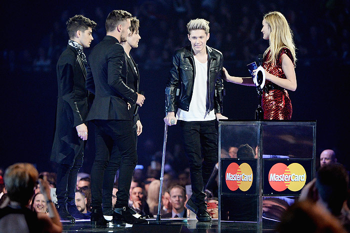 Brits Awards 2014: Louis Tomlinson, Zayn Malik, Harry Styles, Liam Payne e Niall Horan, do One Direction