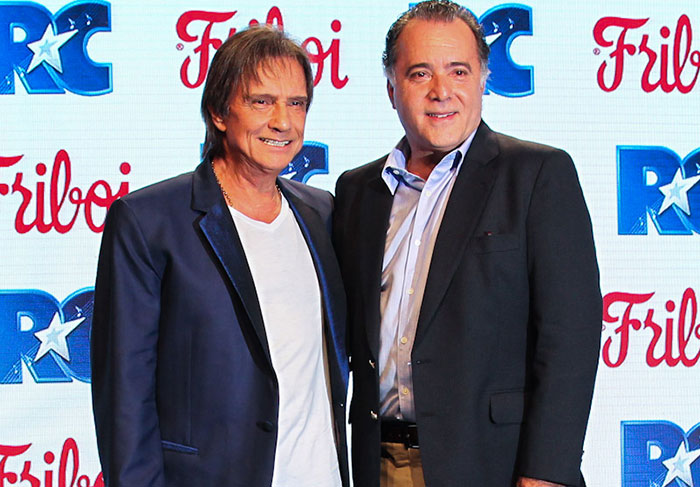 Tony Ramos e Roberto Carlos se unem em evento paulista