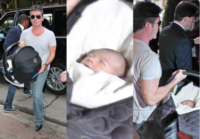 Simon Cowell é criticado por levar bebê à praia