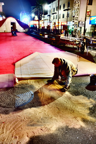 Preparativos para o Oscar 2014: O tapete vermelho do Dolby Theatre em Los Angeles