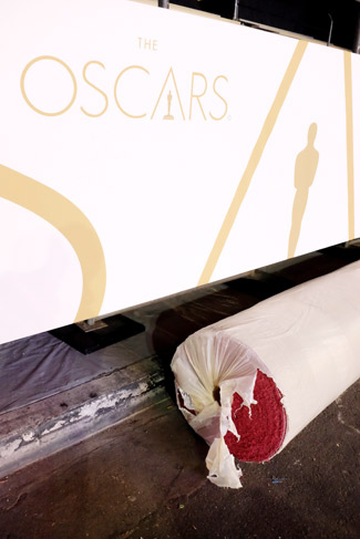 Preparativos para o Oscar 2014: O tapete vermelho do Dolby Theatre em Los Angeles