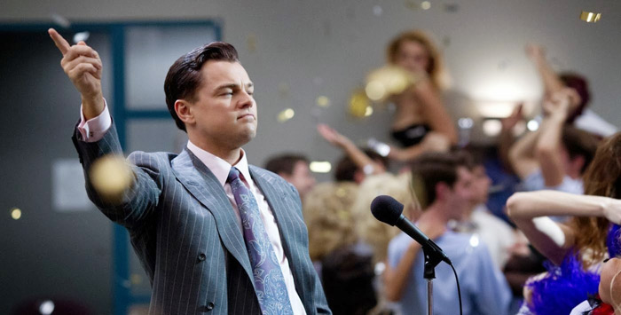 Leonardo DiCaprio, de O lobo de Wall Street - Indicado como Melhor Ator