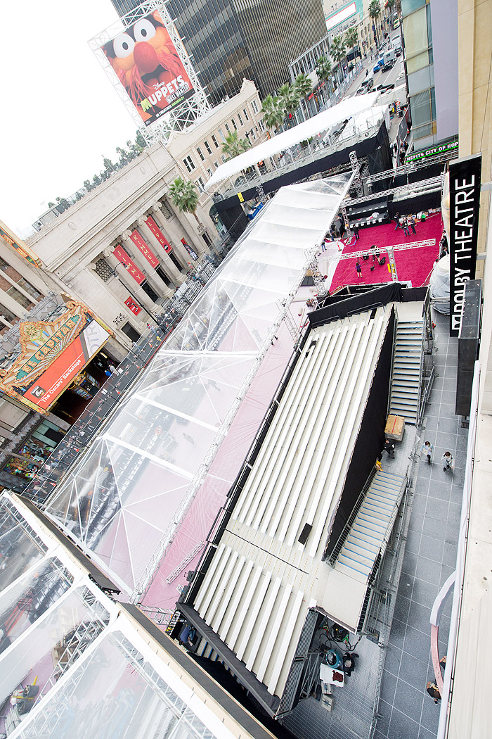 Preparativos para o Oscar 2014: O tapete vermelho do Dolby Theatre em Los Angeles