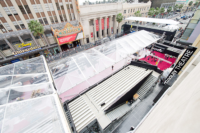 Preparativos para o Oscar 2014: O tapete vermelho do Dolby Theatre em Los Angeles