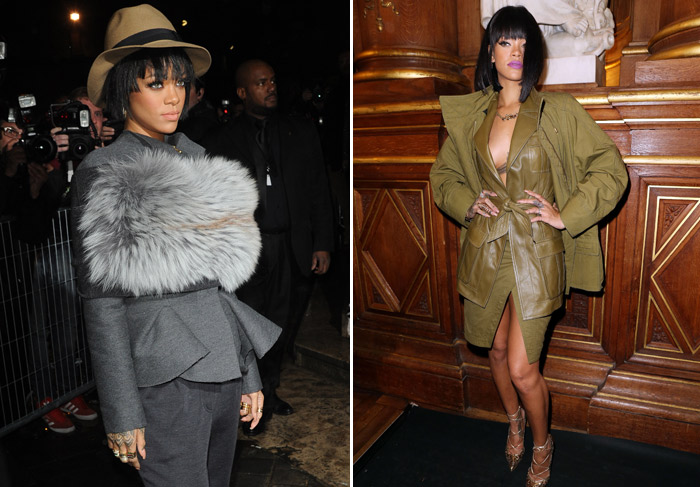 Rihanna marca presença no Paris Fashion Show