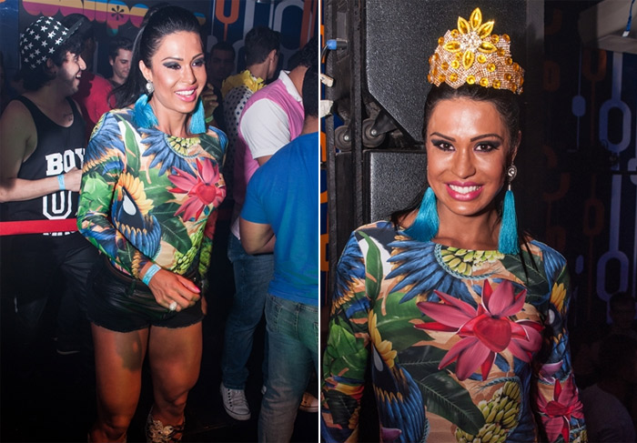 Gracyanne Barbosa é eleita rainha em baile de máscaras