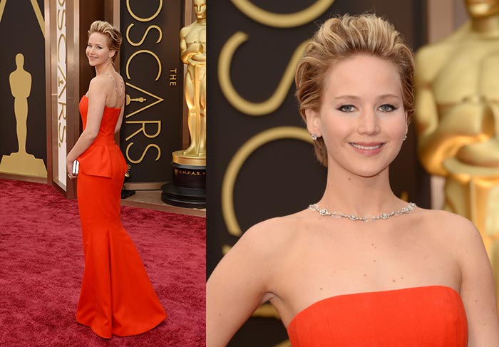 OSCAR 2014 - Jennifer Lawrence cai no tapete vermelho da 86a. festa do Oscar