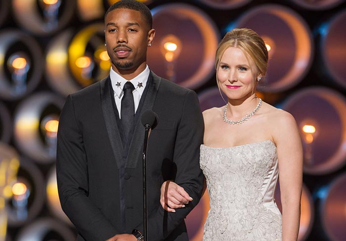 Direto do palco do Dolby Theatre, cenas do Oscar 2014: Michael B. Jordan e Kristin Bell 