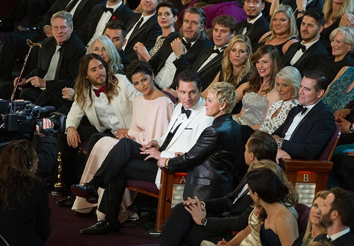 Jared Leto, Camilla Alves, Matthew McConaughey  e Ellen DeGeneres