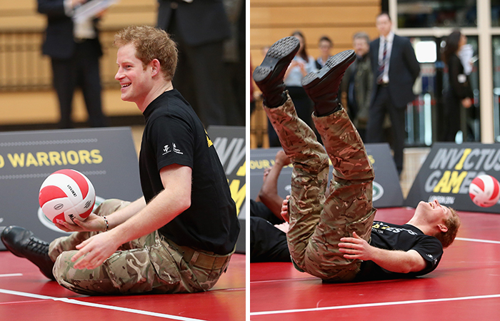  Príncipe Harry joga vôlei com militares feridos em combates