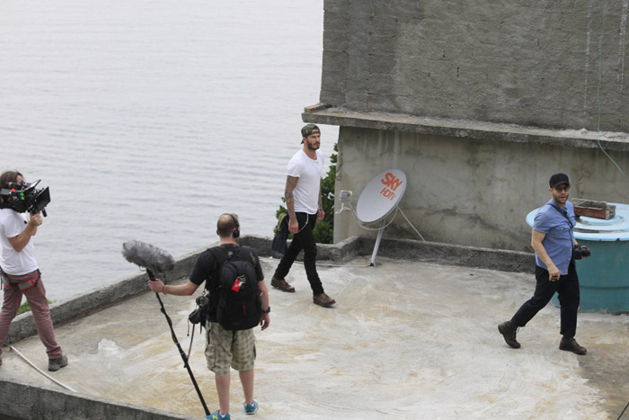 David Beckham visita a favela do Vidigal, no  Rio