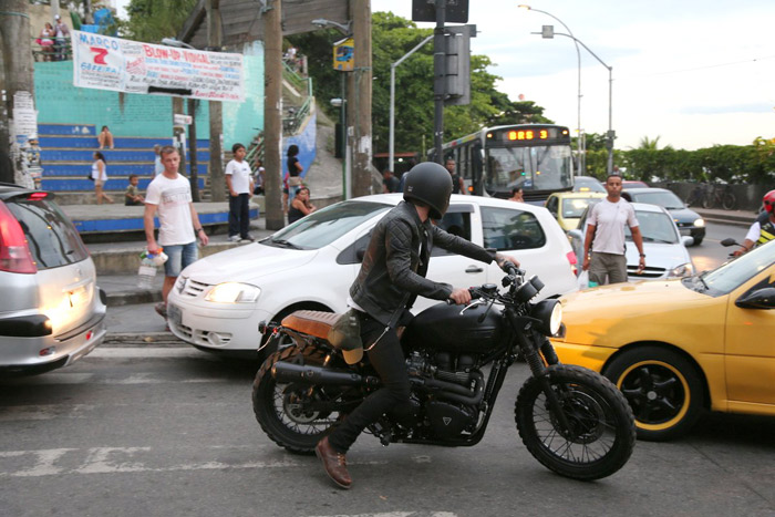 David Beckham visita a favela do Vidigal, no  Rio