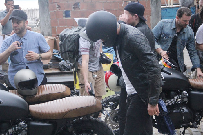 David Beckham visita a favela do Vidigal, no  Rio