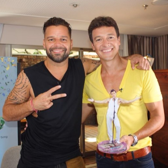 Rodrigo Faro vive dia de fã ao lado Ricky Martin 