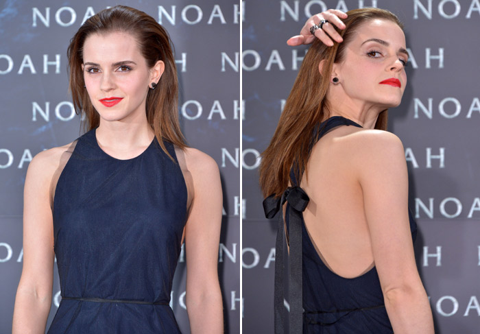 Emma Watson esbanja estilo em pré-estreia do filme Noé, na Alemanha