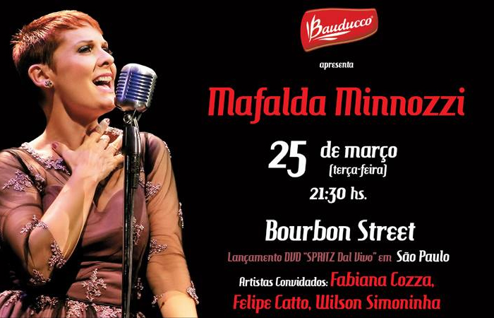 Mafalda Minnozzi traz seu show  Spritz dal Vivo a São Paulo