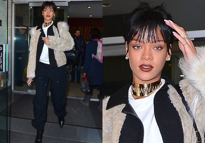 Rihanna exibe novo visual em ida ao dentista