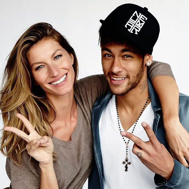 Neymar e Gisele Bündchen fotografam juntos para editorial de moda