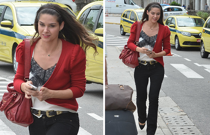 Fernanda Machado desembarca no Rio de Janeiro