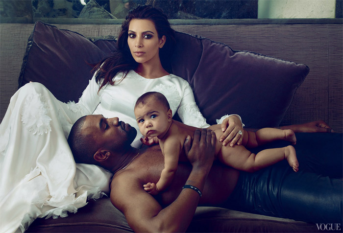 North West faz xixi em cima do pai, Kanye, durante sessão de fotos da Vogue