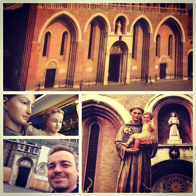 Gugu realiza sonho de visitar a Igreja de Santo Antonio de Pádua, na Itália