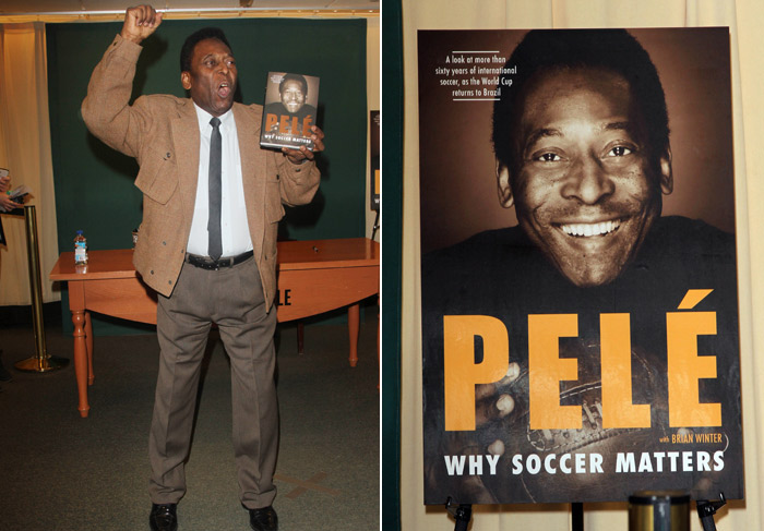 Pelé lança seu novo livro em Nova York
