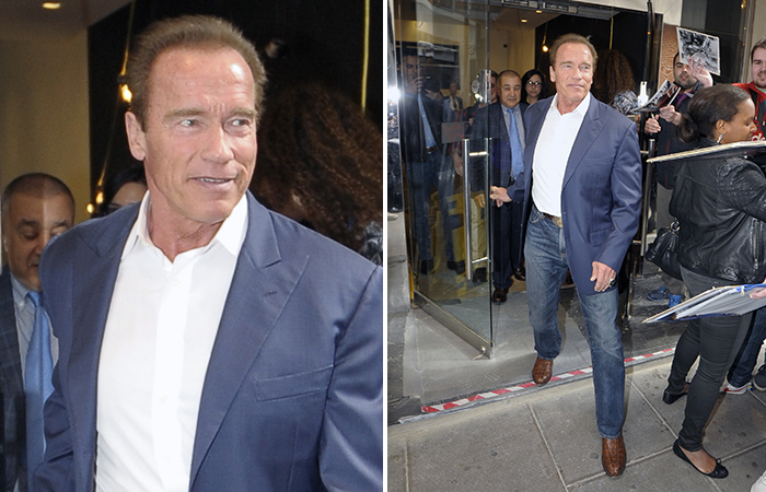  Arnold Schwarzenegger relaxa na Inglaterra