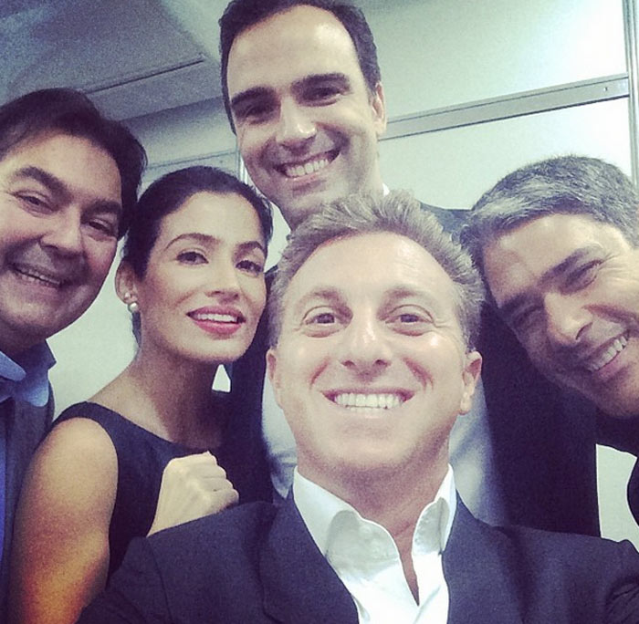 Huck com Faustão, Bonner, Tadeu e Renata