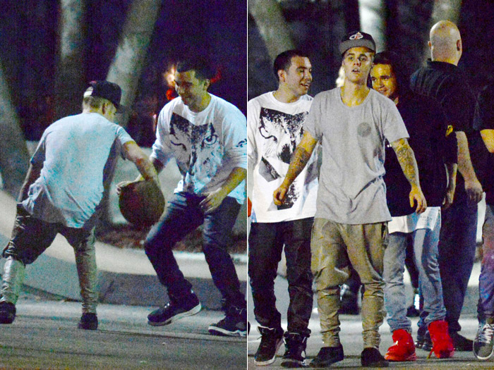  Justin Bieber joga basquete com Austin Mahone em Miami