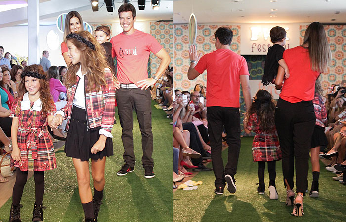 Filhas de Rodrigo Faro e Vera Viel desfilam na São Paulo Fashion Week Kids