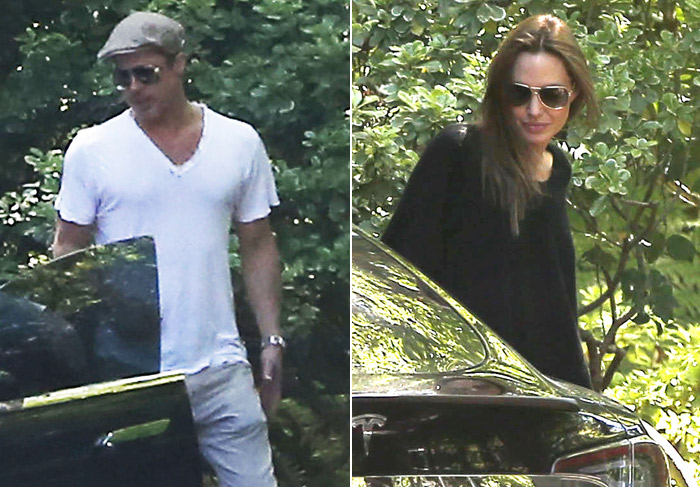 Angelina Jolie e Brad Pitt curtem final de semana a dois