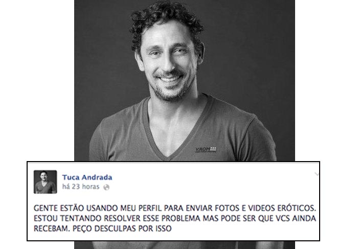 Facebook de Tuca Andrada é invadido por conteúdo erótico