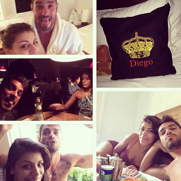  Fãs mimam ex-BBBs Diego e Franciele com café na cama 