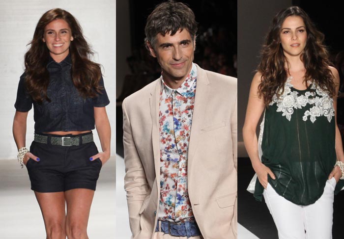 Reynaldo Gianecchini, Giovanna Antonelli e Tainá Müller encaram a passarela do Fashion Rio
