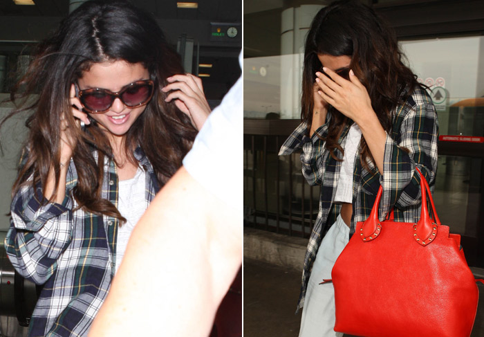 Selena Gomez tenta se esconder em aeroporto de Miami