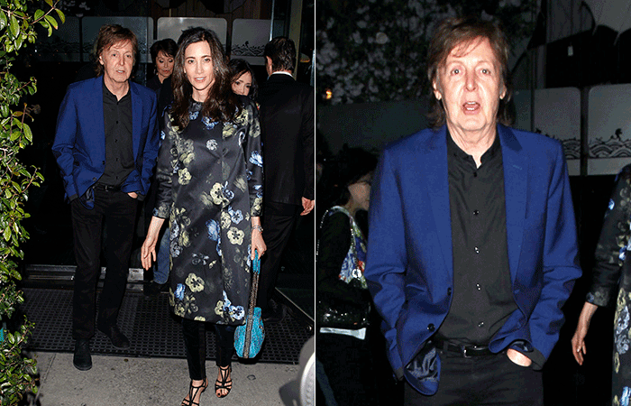 Paul Mccartney leva a amada, Nancy Shevell, para jantar