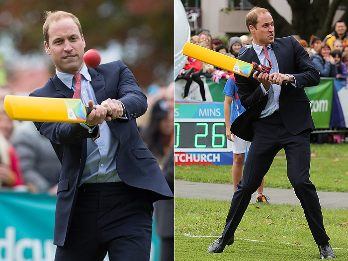 Kate Middleton joga críquete na Nova Zelândia