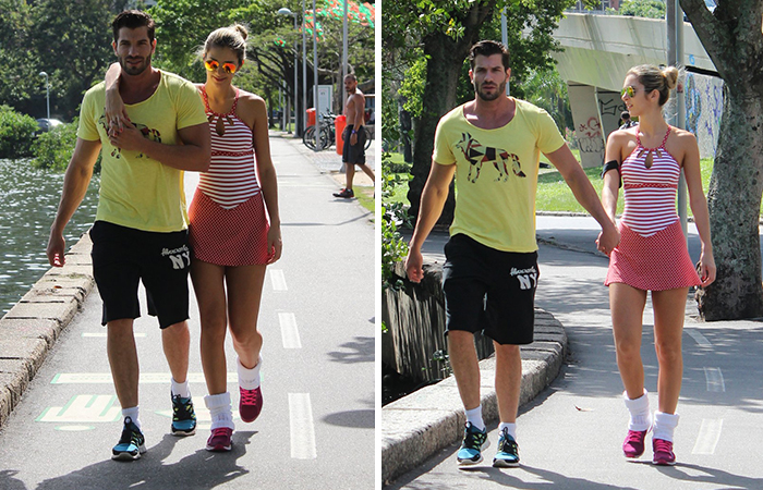 Ex-BBBs, Marcelo, Roni e Tatiele tomam café juntos no Rio de Janeiro