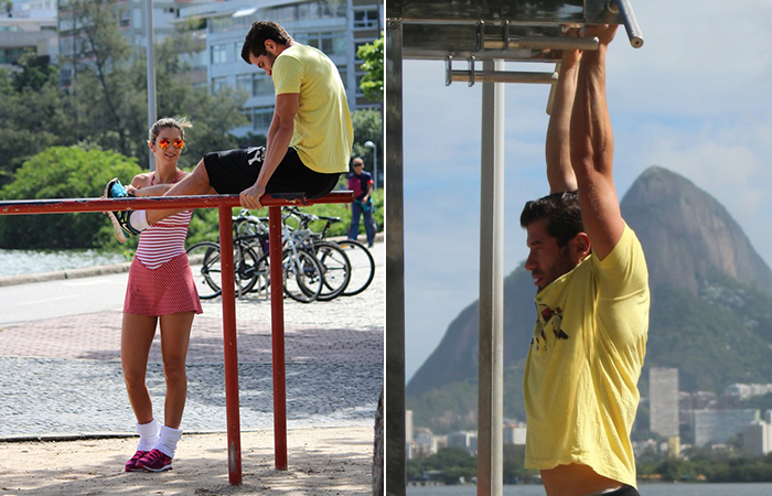 Ex-BBBs, Marcelo, Roni e Tatiele tomam café juntos no Rio de Janeiro