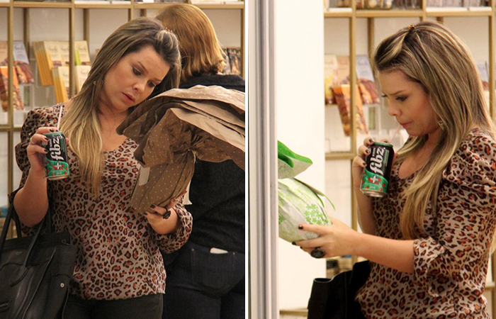 Fernanda Souza esbanja simpatia em tarde de compras para a Páscoa