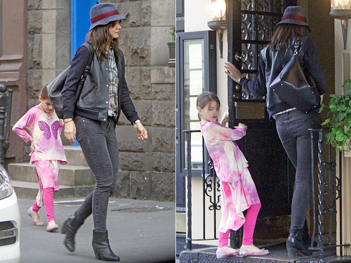 Após completar 8 anos, Suri Cruise passeia com sua mãe por Nova York