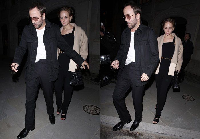 Jennifer Lawrence aproveita noite ao lado do namorado, Nicholas Hoult 