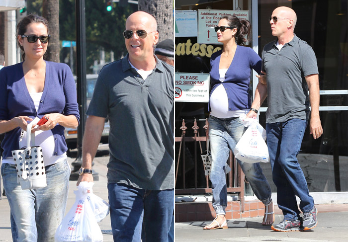 Bruce Willis e Emma Heming curtem dia ensolarado