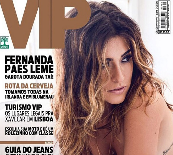 Fernanda Paes Leme sensualiza em capa de revista