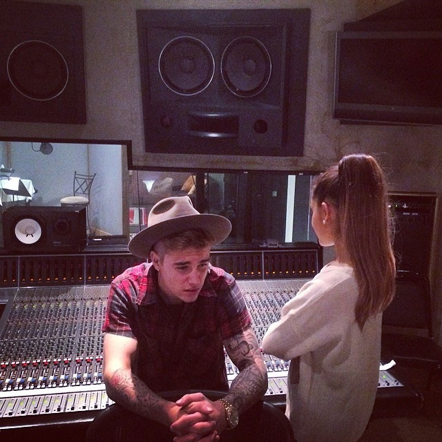 Justin Bieber e Ariana Grande gravam dueto